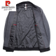 Pierre Cardin High-End Men's Wool Woolen Jacket Short Casual Baseball Collar Autumn and Winter Men's Clothing 2025 Men's Woolen Jacket Gray L 175