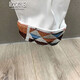OSSO Lang Stickerei Trendy Marke INS Spleißen Internet Promi gutaussehende Neun-Punkte koreanische Style Trendy Jeans Herren gerissene schlanke Hose hellblau 869 28