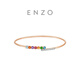 Chow Tai Fook ENZO Rainbow Series 18K Gold Colorful Gemstone Diamond Bracelet Women EZV8013 Birthday Gift 56mm