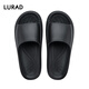 
LURAD summer indoor slippers for women soft sole couple home comfortable bathroom sandals for men black 44-45 (280)