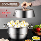 
Meichu (MAXCOOK) 304 stainless steel steamer, double-layer steaming and cooking pot, fish steaming pot, induction cooker, gas stove, universal 304 stainless steel steamer, MCZ826, 2-layer 32cm