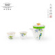 Magalonte Portable Travel Tea Set Kung Fu Complete Set Portable Bone China Tea Cup One Pot Two Cups Anti-scalding Lightweight Business Travel Set Gift Box Gift Packaging Parrot 5 Heads for 2 People (With Portable Bag)