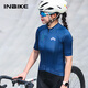 INBIKE summer breathable cycling clothing top short-sleeved cycling clothing road mountain bike men's and women's equipment navy rabbit L