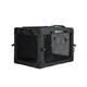 Vieruodis Pet Portable Cage pour sortir de petits, moyens et grands chiens, chiens, chats, cabine à boîte à air pliable légère, cage de chiens automobiles, taille noire [suggérée pour une utilisation chez les chiens de taille moyenne]