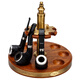 Lubinski Rubinsky Soporte de tubería de madera maciza Madera de piña Madera de 8 paquetes de 8 paquetes de tubería de posposición rotatoria Yja-12004 Color de té