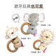 GiGwi is a dog toy made of pine wood plush canvas, teeth-resistant, bite-resistant, self-pleasant, relieving boredom, puppy pet toy Hula Hoop-Little Elephant
