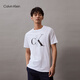 Calvin KleinCK Jeans夏季男士休闲通勤经典字母印花纯棉短袖T恤40KC829 cef-藏青 L