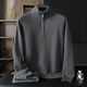 Pash Light luxury men's cashmere sweater 100% cashmere 24 new half-zipper five-needle thickened knitted sweater TRC-1444 original velvet camel XL
