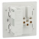 SCHNEIDE ÉLECTRIQUE ÉLECTRIQUE à cinq trous (Type A + C) Panneau de prise d'alimentation USB (Charge rapide 21W) 86 Type Cached Zhen Platinum Velvet White