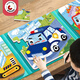 Miaowaer Puzzle от 3 до 6 лет. Плоская картина детская головоломка 2 Детские животные магнит 4 транспортные детские детские магнитные игрушки Специальное транспортное средство + история движения [2-6 лет] 2 книги
