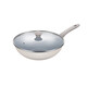 Bobao Bobao Yuechu Maifanshi non-stick wok, fine iron material BDY-C695A pure white 30cm
