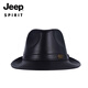 JEEP SPIRIT Genuine Leather Hat Men's Autumn and Winter Jazz Hat for Middle-aged and Elderly Cowhide Gentleman Hat Shanghai Beach Hat Outdoor Dad Hat Cowhide Brown Medium Size XL (57-58cm)