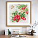 Spring Cross Stitch New Style File broderie Small Style Pomegranate Pomegranate Pomegranate Living Room Study DIY Embroidé à la main New Chinese Style Paindre de Coton écologique Coton à trois brins [6623 Granchette de grenade Page de grenade]