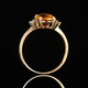 Tingliang 18k gold diamond citrine ring for women, natural colored gemstone ring for your lover, customized in other sizes