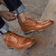 Kawazukiyou Style britannique Martin Boots Men's Summer Breatch et confortable Couper en cuir moyen Couche Cow Hide