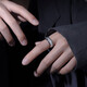 MOLC European and American ring men's trendy single ring simple index finger personality light luxury niche hip-hop ring birthday gift R0191 <Rime Ring> No. 9