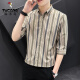Woodpecker (TUCANO) shirt men's spring new striped men's casual versatile fashion simple centre-sleeved shirt top men's clothing DC679 white XL (about 120-135 Jin [Jin equals 0.5 kg] can be worn)
