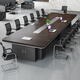 Litang large conference table conference room high-end long table simple modern light luxury office negotiation reception table and chair combination 1392 people have selected 4.5 meters + 16 matching chairs