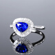 HEEKAIYI Ring Women's Royal Sapphire Ring Luxury Jewelry Chinese Valentine's Day Birthday Gift for Wife and Girlfriend Royal Sapphire Ring (Main Stone Approximately 1.13 Carats/Selected Flawless)