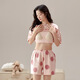 Pajamas de terciopelo ártico (Bejirog) con almohadilla para el cofre para algodón de algodón de algodón de manga corto de mujeres para mujeres Juego de ropa para el hogar delgada de gran tamaño 2024 NUEVO ESTILO [con almohadilla de almohadilla de almohadilla corta] Tamaño GXT1047 XL (recomendado 110-125 Jin [Jin iguala 0.5 kg])))