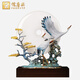 Fan de Yunru Tang, ornements en cuivre complet, boucles de paix en jade, décorations et femmes, Songhe Yannian, salon à domicile, décoration d'entrée de salle de thé, célébration d'anniversaire, cadeau artisanal, décoration créative, cadeau d'art, boucle de paix Jade 40 * 43 * 17 cm