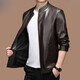MONTAGUT Men's Autumn and Winter New Leather Jacket Business Casual Stand Collar Haining Genuine Leather Sheepskin Young Middle-Aged Jacket Black Stand Collar Thickened 2151 Velvet 185/2XL Recommended 155-170 Jin Jin equals 0.5 kg