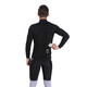 Wosawe Frühlings- und Herbst-Roadbike Dünne Langschläre Fahrradfahrradkleidung Hochelastische, atmungsaktive, schnell trocknende Mountainbike Kurzschläfe Top-Männer [erster Anzug] Schwarzes Langarm + Fahrradhose XL (geeignet für 80-90 kg)