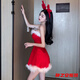 
Mafixuan Christmas clothes for women retro and fashionable Christmas atmosphere New Year beautiful girl dress Internet celebrity Christmas hanging Christmas jacket 9742 S (recommended 80-90Jin [Jin equals 0.5 kg])