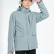 Versión coreana de Brelrmon de ropa a prueba de viento para mujeres y hombres, chaqueta de montañismo de esquí de tres en uno al aire libre HS12805 azul gris gris M