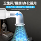 朗雄电器厨房洗手间排气扇卫生间换气扇抽风机增压排风扇大吸力管道风机 140W1050m³/h8寸单速插头款