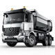 Doppeladlerlegierung Mercedes-Benz Fernbedienungssteuerung Mulden-LKW-Spielzeug Große Elektro-Elektro-Vierrad-Kipper Simulationsschall und leichte Ingenieurfahrzeug großer Anteil schwerer Doppel-LKW-Transportwagen Kindergeschenk Mercedes-Benz Dual-Modus Fernbedienung Legierung Leichtmetallkipper