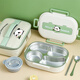 Le Yingfan primary school lunch box for grade 1-3 304 stainless steel insulated lunch box for primary school students special children's dinner plate panda + tableware + bag five compartments + soup bowl + meal 1ml