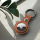 ESCASE 2021 New AirTag Protective Case Apple airtags Simulated Leather Positioning Anti-Lost Tracker Anti-Dirty Anti-fall Belt Hook Key Protective Case ES-KPLE01 Saddle Brown