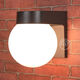Yaotian Outdoor Waterproof and Sunproof LED Ball Wall Lamp Simple Modern Balcony Aisle Staircase Exterior Wall Creative Ball Wall Lamp White Base Transparent Striped Ball +30W LED Bulb White Light