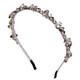 Zuoou high-end hair hoop for women Korea 2025 new fairy rhinestone head hoop hair clip heavy industry crystal hair accessories hair bundle glacier white crystal