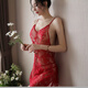 Adore Autumn and Summer Women's Sexy Pajamas Underwear Lace Suspenders Mood Home Clothes Hot Sexy Temptation Girlfriend Red (Nightskirt T-Pants) L Suitable for 100-120 Jin Jin equals 0.5 kg Confidential delivery