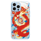 
Aqua Ten Cent (MSMF) New Year's Spring Festival Limited Edition Applicable to Apple Dragon Year's Mobile Case China Dragon Mags Magsafe Wireless Charging Glass Case New Year's Red Full-Inclusive Anti-fall Protection Case [Magnetic Glass Far Peak Blue] Xiaolong-ABL15850 iPhone15