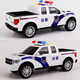 Kawei large police car children's toys sound and light pickup truck SWAT 110 public security model police ambulance car model large pickup sound and light police car