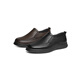 Red Dragonfly Left Mes Casual Leather Zapatos 2025 Zapatos casuales de mediana edad para hombres de primavera WTA15124 Negro 42