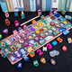 Lnga Landgre Kinderspielzeug digitale Puzzle Bausteine Aufklärungsbetriebe frühe Bildung Holzversammlung Intelligence Magnetic Fishing Log Board Karte Hellgelb Macaron Fünf-in-eins-Protokoll