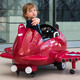 Carefully selected gifts for children, electric car, seatable, children's toy with swing, retro propeller aircraft, remote control four-wheel car, green, three-speed speed regulation + remote control + leather seat