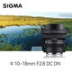 SIGMA 10-18mm F2.8 DC DN Contemporary half-frame wide-angle zoom lens for landscape and architectural photography Canon RF mount official standard
