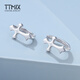 TTMIX cross platinum earrings pt950 fashionable simple platinum earrings for men and women 3.0-3.2g