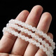 Manlicui New Year's gift Hetian white jade round bead chain with rope jade bead string pendant rope multi-purpose necklace for men and women with certificate