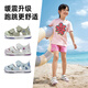 
Kenopo Children's Sandals Summer Soft Sole Breathable Rubber Head Children's Toddler Shoes 18 Months-5 Years Old Functional Shoes GY1319 Fantasy Blue 27.5 175mm Suitable for foot length 176-180mm