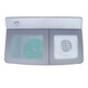WEILI 20kg double barrel double cylinder washing machine semi-automatic, super large capacity, strong decontamination, double copper motor, easy to wash large parts 20kg XPB200-9896S English Grey