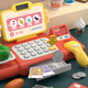Xinge Kinderspielzeug Mädchen spielen Hausspielzeug 3-6 Jahre alte Mädchen Simulierte Küchensprachkasse Set Supermarkt Einkaufen Multifunktions-Registrierkasse-Szene Simulation Wiegen Sie das Geburtstagsgeschenk des Jungen.
