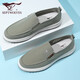 Seven Wolf Herrenschuhe Sommereis Ice Silk Canvas Schuhe Herrenschuhe Männer weicher Sohle bequeme faule lässige Schuhe Ein Fuß atmungsaktiv und geruchssicher 1187 Grün 40 - großer Größe