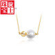 Xuanshi Prayer Series 18K Gold Freshwater Pearl Necklace Clavicle Chain Gentle and Elegant Birthday Anniversary Gift White Moon Soft Light