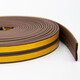 Bingyu BJhy-40 Door and Windows Sealing Strips (10 meters) Door Cracks and Doors, Self-adhesive Anti-collision Strips, Windows Windproof and Dust Soundproof D Type 9*6mm Brown 10 meters